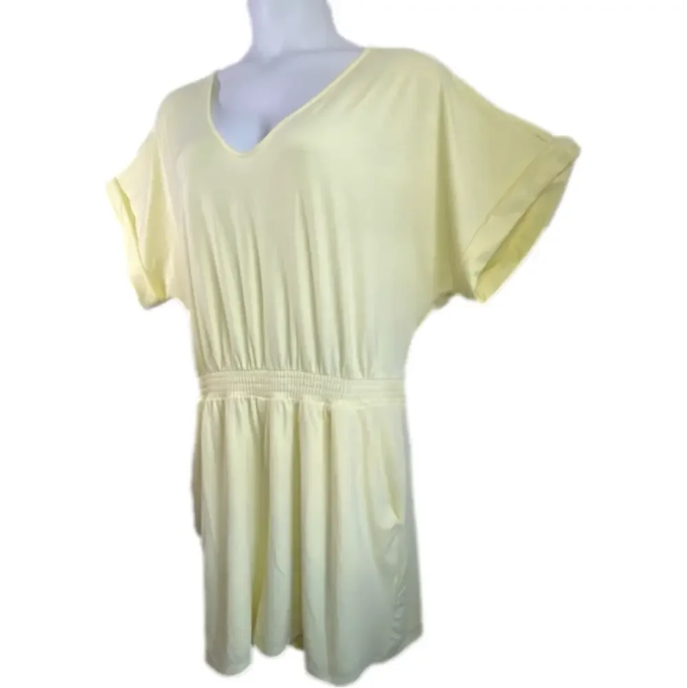 Express Yellow Soft V-Neck Lounge Romper NWT Size XL SKU0537 - Picture 5 of 6